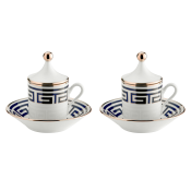 Ginori Labirinto Blue Tete a Tete Coffee Set